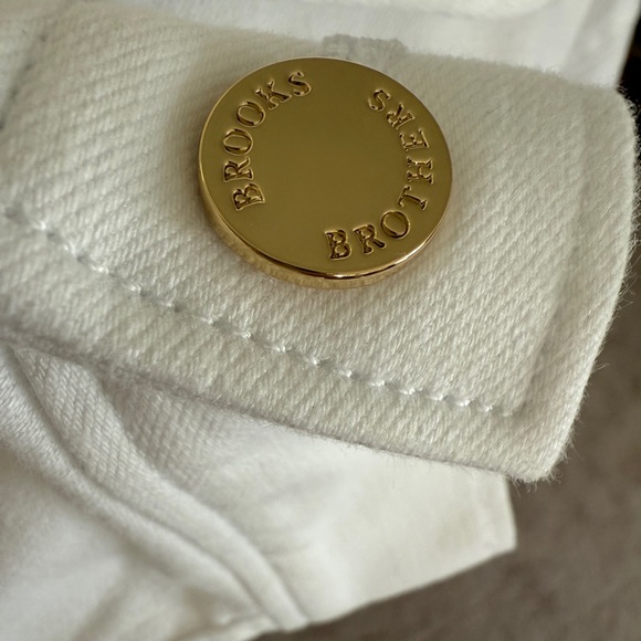 Brooks Brothers White Gold Jean Jacket Classic Design - Picture 7 of 8